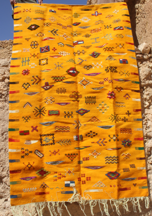 YELLOW MOROCCAN AREA RUG